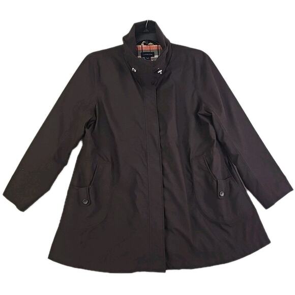 Lands'End ~Woman Size XL/Petite(18-20)~ Brown Zip-Up Jacket-Cost Fully Lined. - Picture 1 of 16